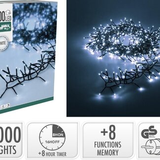 Treecluster Kerstboomverlichting - 3000led - Wit