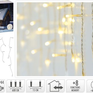 Icicle lighting 180 LED - warm white - Light functions - Timer