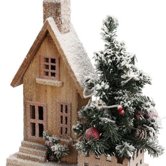 Beleuchtetes Weihnachtshaus