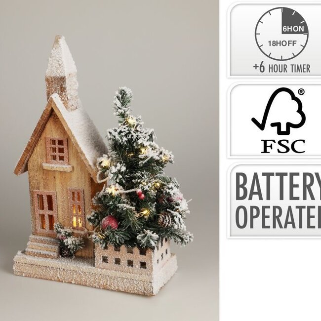 Illuminated Christmas House - 44 cm