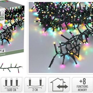 Micro Cluster LED String Lights - 16 Meter - 800 LED - Soft Multi Color
