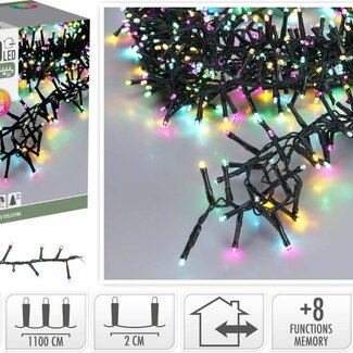 Microcluster-Lichterkette - 560 LEDs - 11 m - Soft Multi Colour