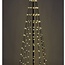 Kerstboom - Vlaggenmast - 210cm - 370 LED - Zwart Frame - Warm Wit