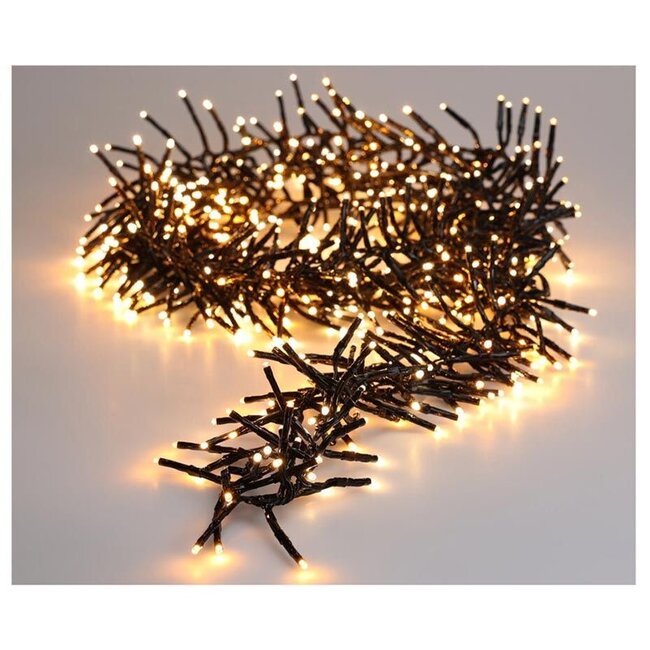 Cluster lighting 192 LED - 1.4m - two tone romantic - Battery - Light functions - Memory - Timer