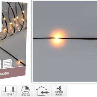 LED-Lichterkette - 192 LEDs - Extra warmweiß - Batteriebetrieben
