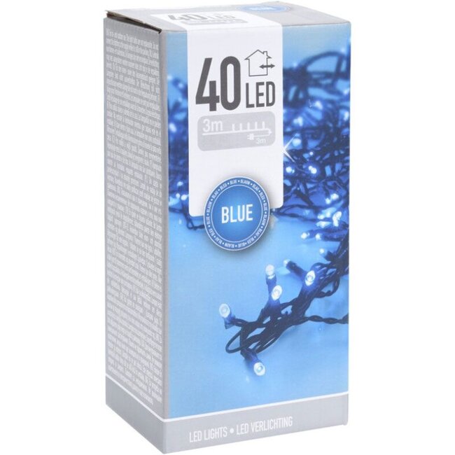 LED-Lichterkette - 40 LEDs - 3 m - Blau