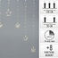 Christmas lighting Light curtain - Stars - Snowflakes - 120x120cm - battery powered