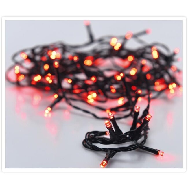 LED-Weihnachtslichterkette für außen - 180 LEDs, 13,5 m, Rot, Timer, Lichtfunktionen und Speicher