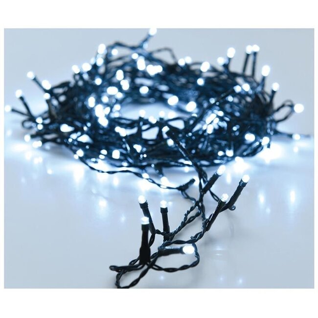 Weihnachts-Lichterkette - 240 LEDs - 18 m - Weiß - Timer, Lichtfunktionen und Memory-Funktion - Für außen