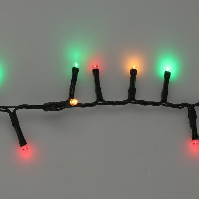 Micro-Cluster-Lichterkette - 560 LEDs - 11 m - Traditioneller Dreifarbmix - Timer, Lichtfunktionen und Speicher - Außen