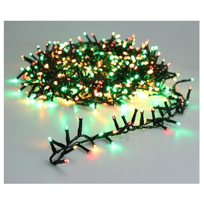 Micro Cluster LED String Lights - 560 LED - 11m - three tone traditional - Timer - Light functions - Memory - Outdoor