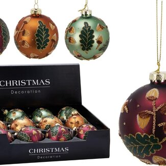 12x Glass Christmas Ball - Matte