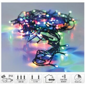 Weihnachtslichterkette - 80 LEDs - 6 m - Mehrfarbig