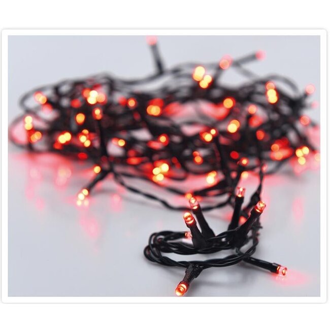 Weihnachts-Lichterkette - 40 LEDs - 3 m - Rot - Timer, Lichtfunktionen und Memory-Funktion - Für außen