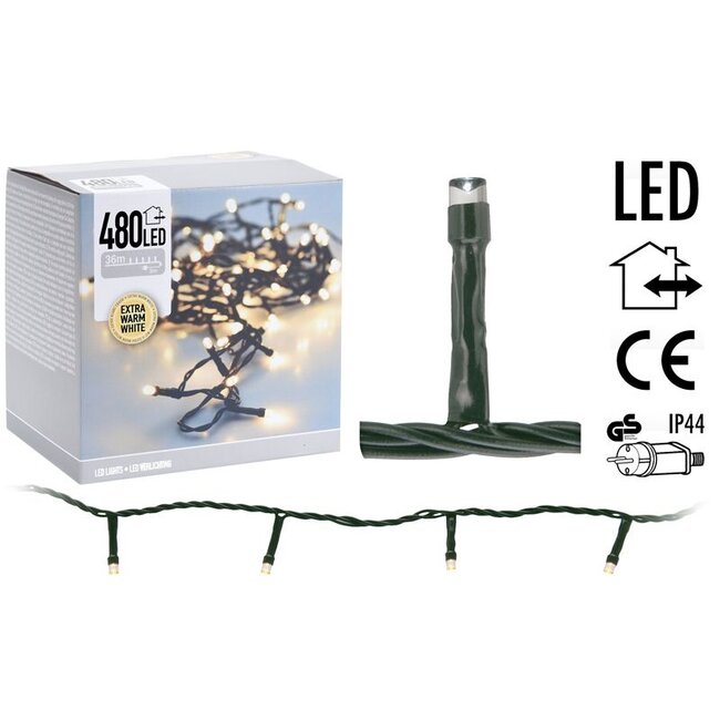 LED-Lichterkette - 480 LEDs - 36 m - Extrawarmweiß