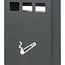 Ceruzo lockable wall ashtray black - 32 × 14 × 6 cm, 2 keys, approx. 200 cigarettes