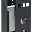 Ceruzo abschließbarer Wandascher aus verzinktem Stahl, schwarz – 32 × 14 × 6 cm, 2 Schlüssel, für ca. 200 Zigaretten