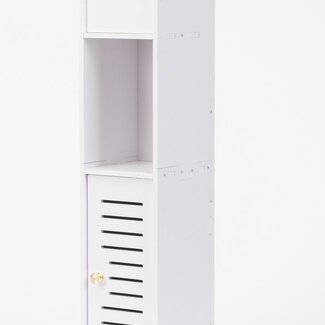 Ceruzo Schmaler Badezimmerschrank, weiß, 80 cm | Ceruzo