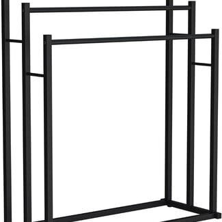 Ceruzo Freistehender Handtuchständer, 80 cm, 3 Stangen, Mattschwarz