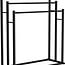 Ceruzo Handtuchständer – 80 cm breit, 3 Stangen und mattschwarze Metalloberfläche