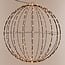 Ceruzo LED light ball made of black metal - 50 cm, 320 extra warm white LEDs and timer