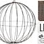 Ceruzo LED light ball made of black metal - 50 cm, 320 extra warm white LEDs and timer