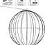 Ceruzo LED light ball made of black metal - 50 cm, 320 extra warm white LEDs and timer