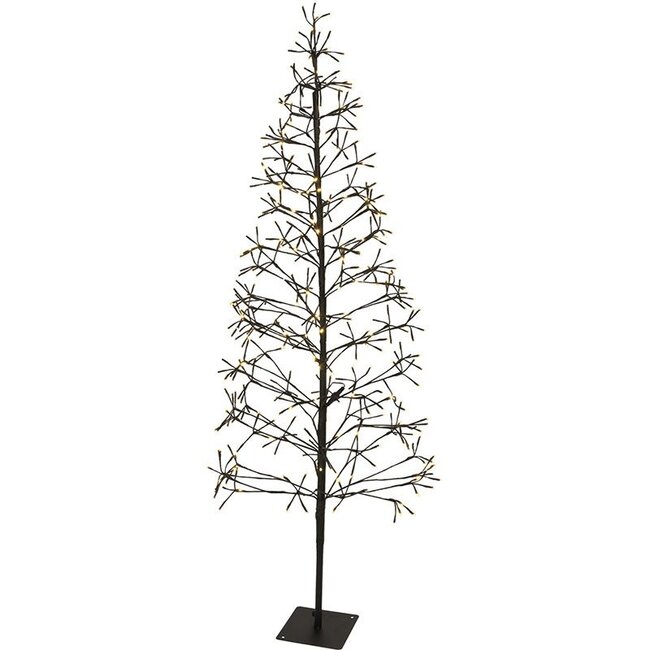 Dekorativer LED-Lichtbaum 120 cm – 160 warmweiße LEDs, IP44-Adapter und Metallständer