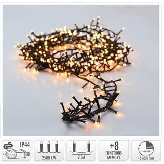 Micro Cluster Christmas Lights with Reel – 25 m – 1,250 Extra Warm White LEDs