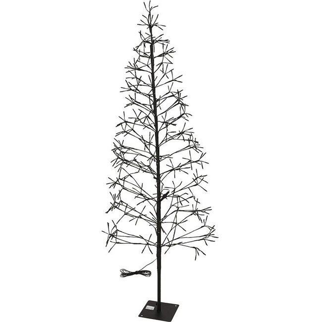 LED-Lichterbaum 180 cm – 400 warmweiße LEDs mit Metallständer für drinnen und draußen