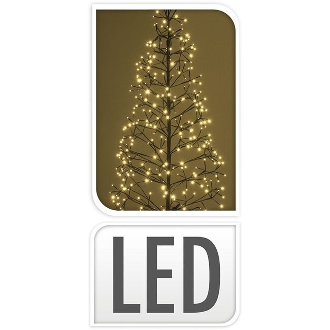 LED light tree 180 cm - 400 warm white LEDs - with metal stand