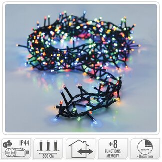 Microcluster Christmas lights - 8 m - 400 multicolor LEDs
