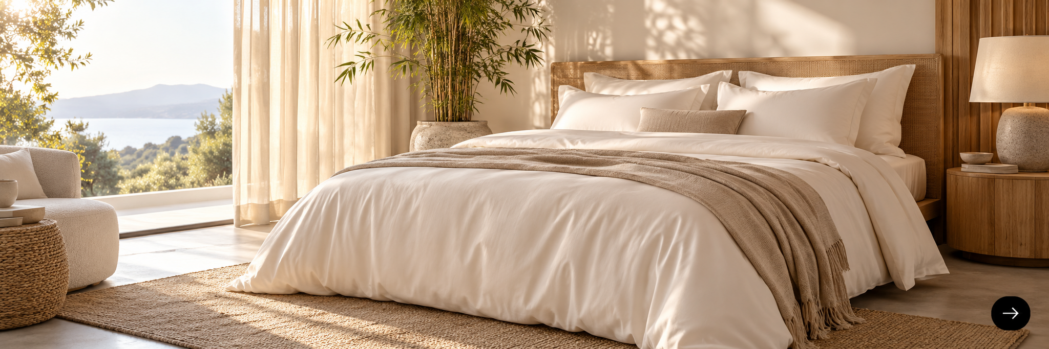 Schlafzimmer-Inspiration in natürlichen Farben