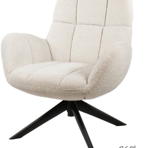 MySons Swivel armchair Elvis – pearl 0855