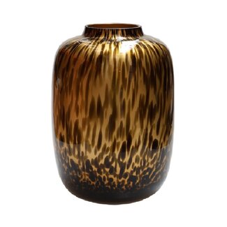 Vase The World Artic vase – old gold with cheetah pattern