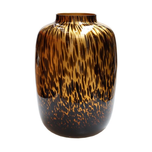 Vase The World Artic vase – old gold with cheetah pattern