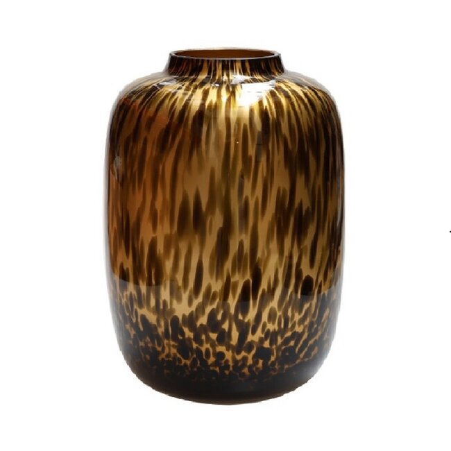 Vase The World Artic vase – old gold with cheetah pattern
