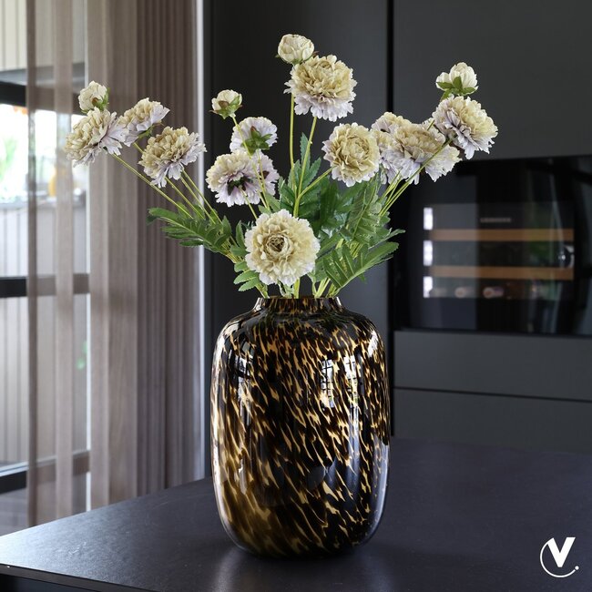 Vase The World Artic vase – old gold with cheetah pattern