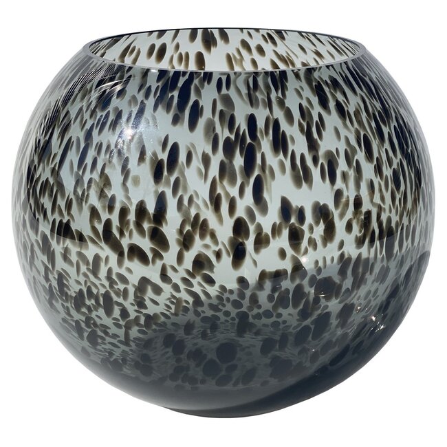 Vase The World Zambezi vase – grey with cheetah pattern – Ø25 × H20.5 cm
