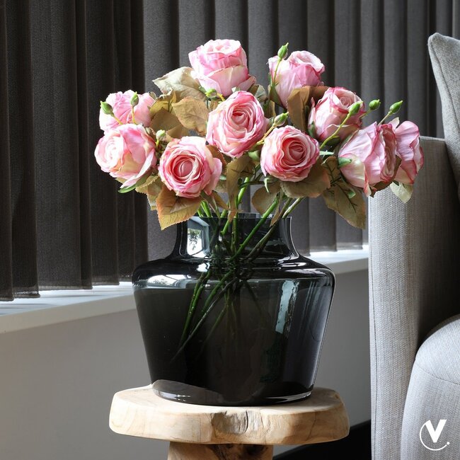 Vase The World Coral vase – grey – Ø22.5 × H22 cm