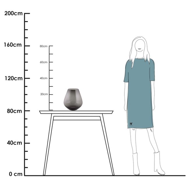 Vase The World Tasman vase – grey