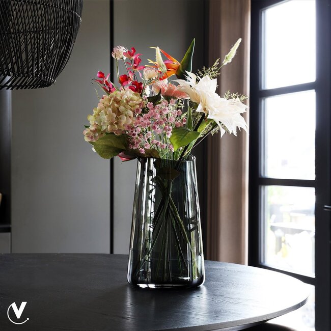 Vase The World Siret vase – grey – Ø20 × H35 cm