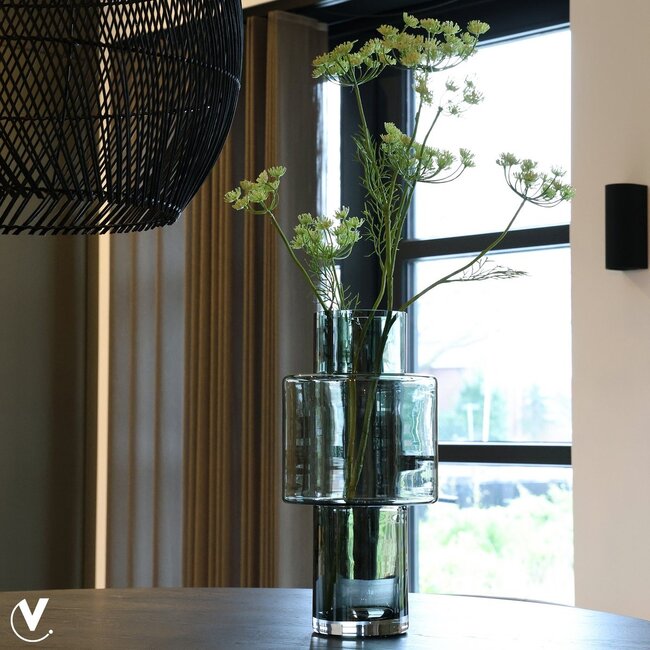 Vase The World Juba vase – grey – Ø20 × H40 cm