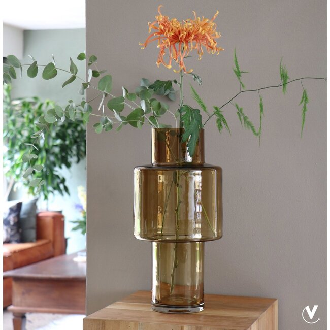 Vase The World Juba vase – cognac – Ø20 × H40 cm