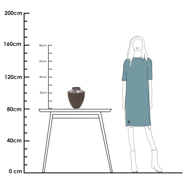 Vase The World Tugela vase – earth brown