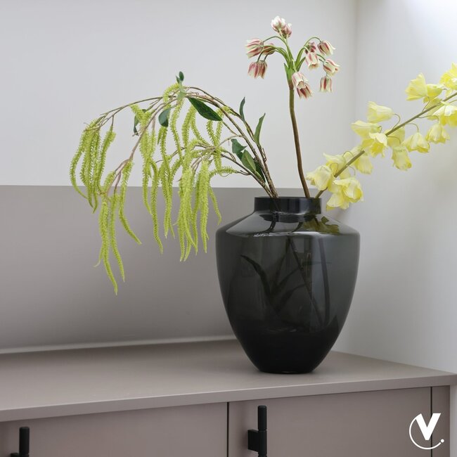 Vase The World Tugela vase – grey – Ø24.5 × H29 cm