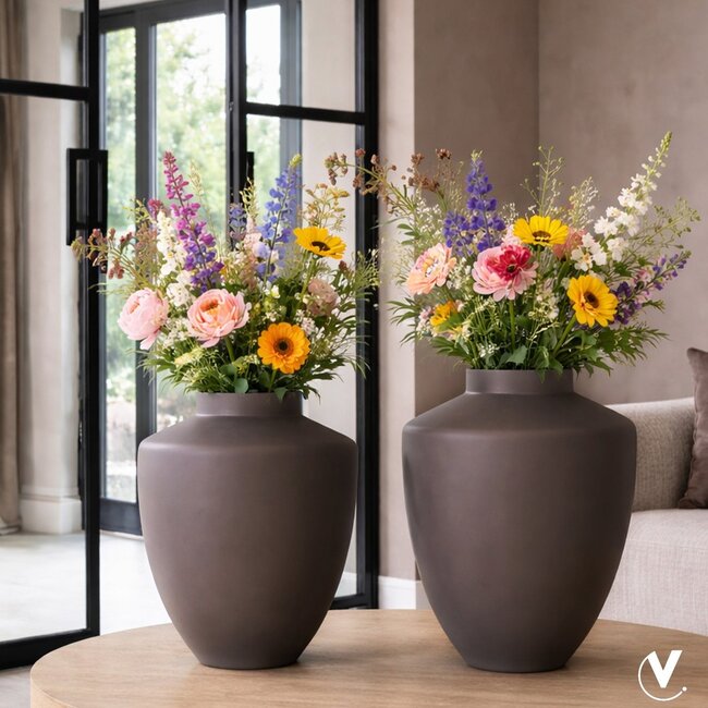 Vase The World Tugela vase – matte earth – Ø28 × H36 cm