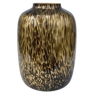 Vase The World Artic vase – gold with cheetah pattern – Ø32.5 × H45 cm