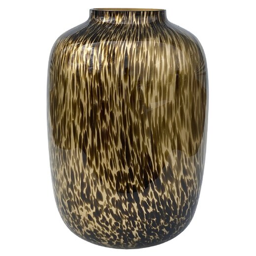 Vase The World Artic vase – gold with cheetah pattern – Ø32.5 × H45 cm