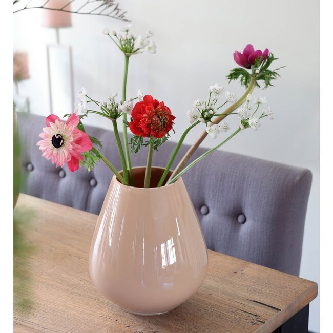 Vase The World Tasman S vase – sand – Ø18 × H20 cm